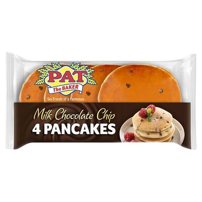 Pat The Baker Milk Chocolate Chip Pancakes 4 Pack 150g