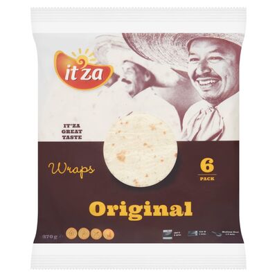 Itza Original Wraps 6 Pack 370g